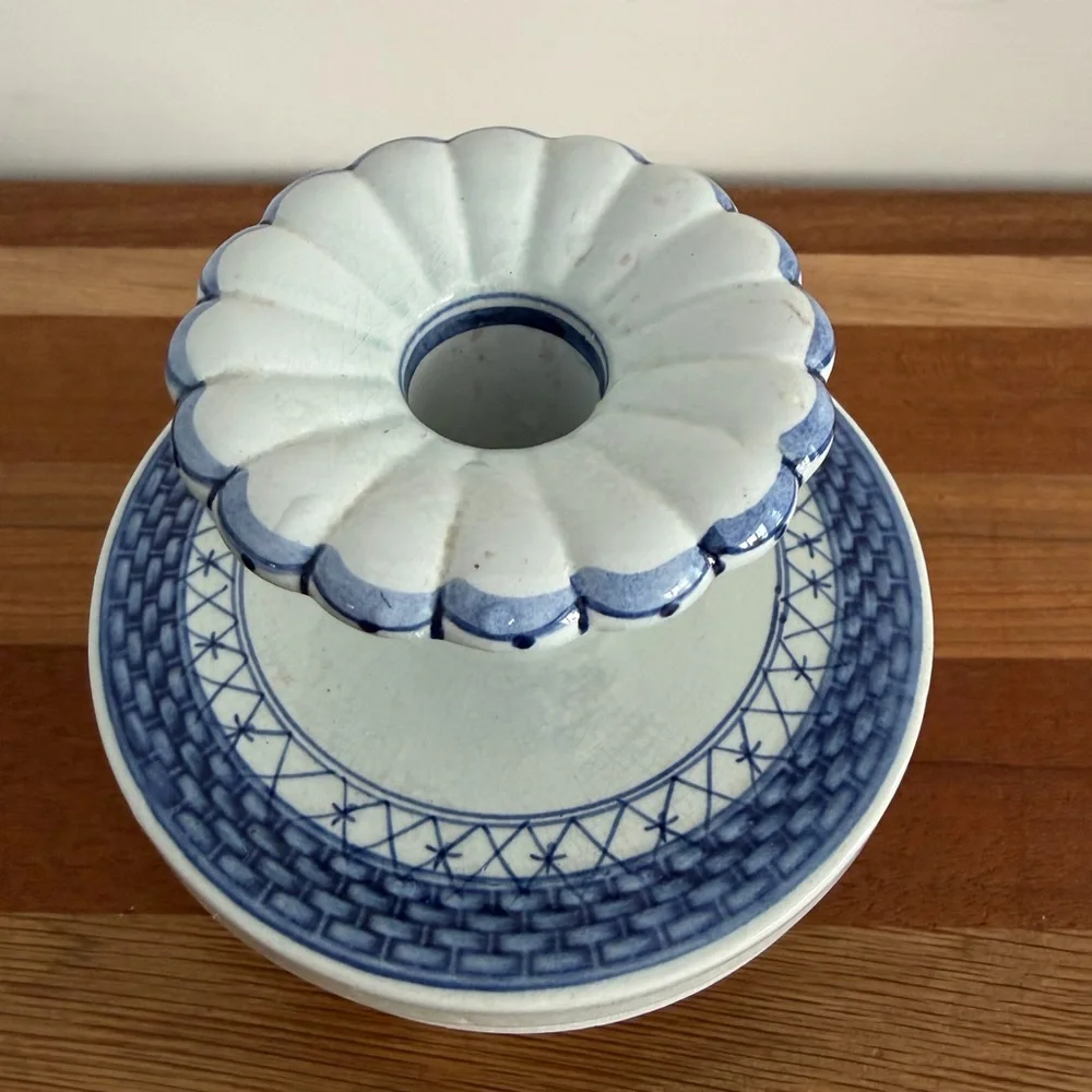 Royal Copenhagen Tranquebar Blue Candle Holder